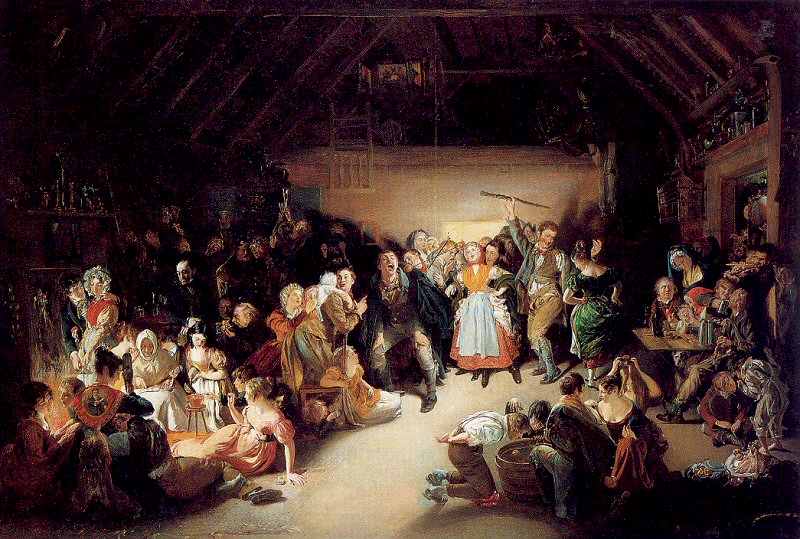 Snap-Apple Night, painted by Irish artist Daniel Maclise in 1833